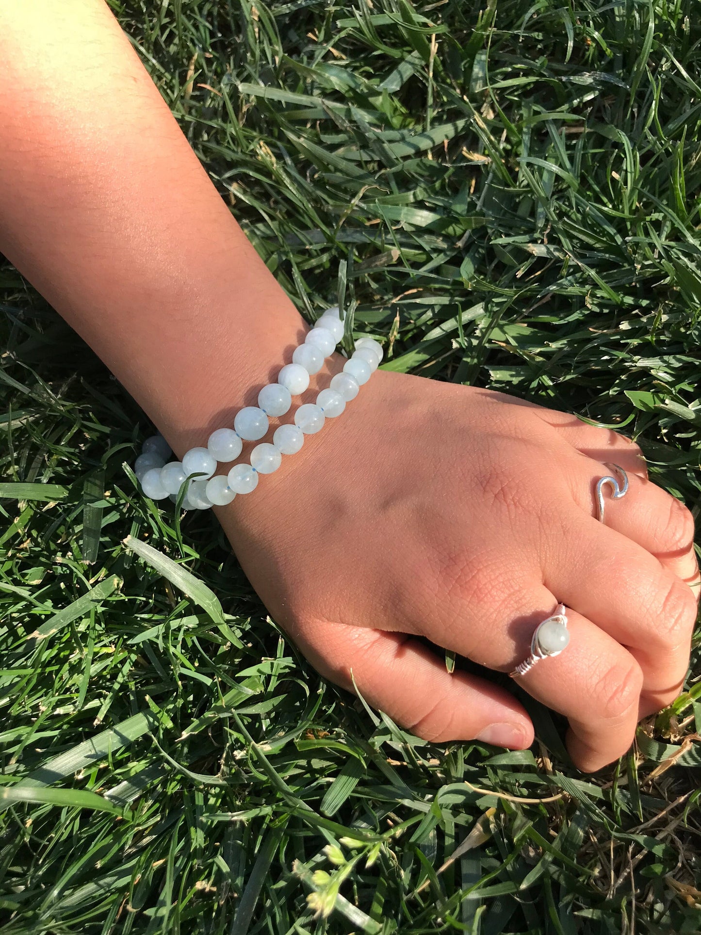 Aquamarine Gemstone Bracelet 6mm