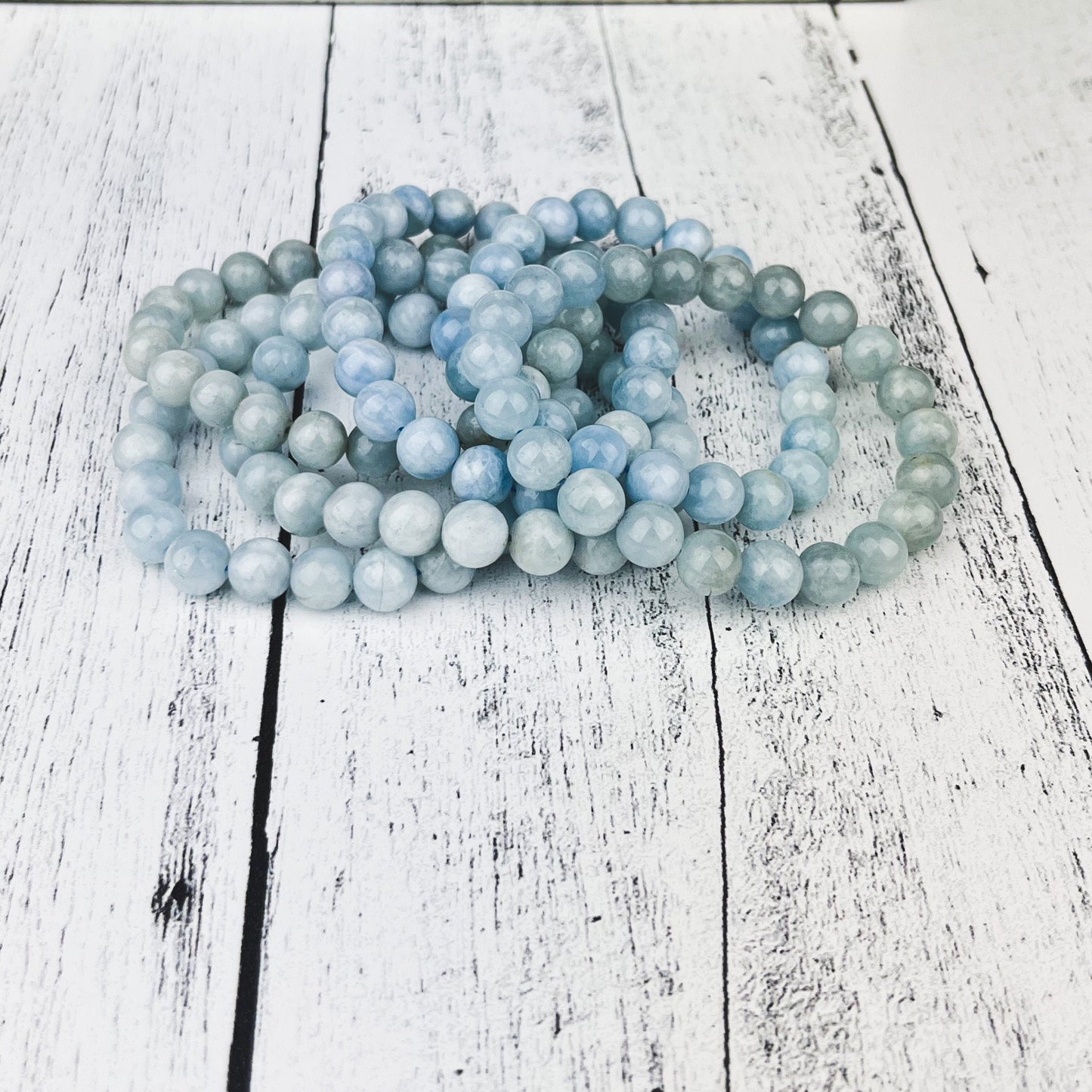 Aquamarine Gemstone Bracelet 6mm