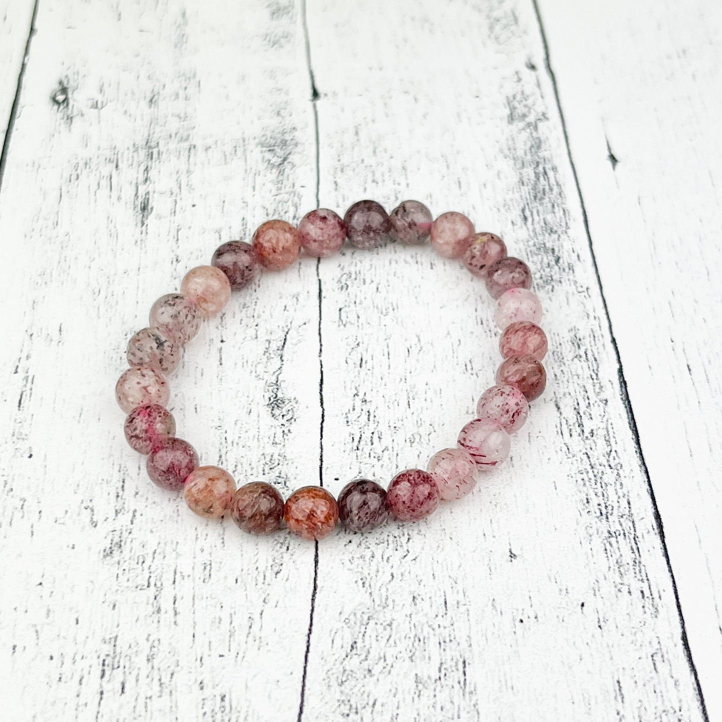 Red Aventurine Bracelet – 8mm Natural Gemstone Beads – Stretch Crystal Bracelet for Vitality, Courage, Grounding & Chakra Healing - Crystals for everyone • Crystals And Cord