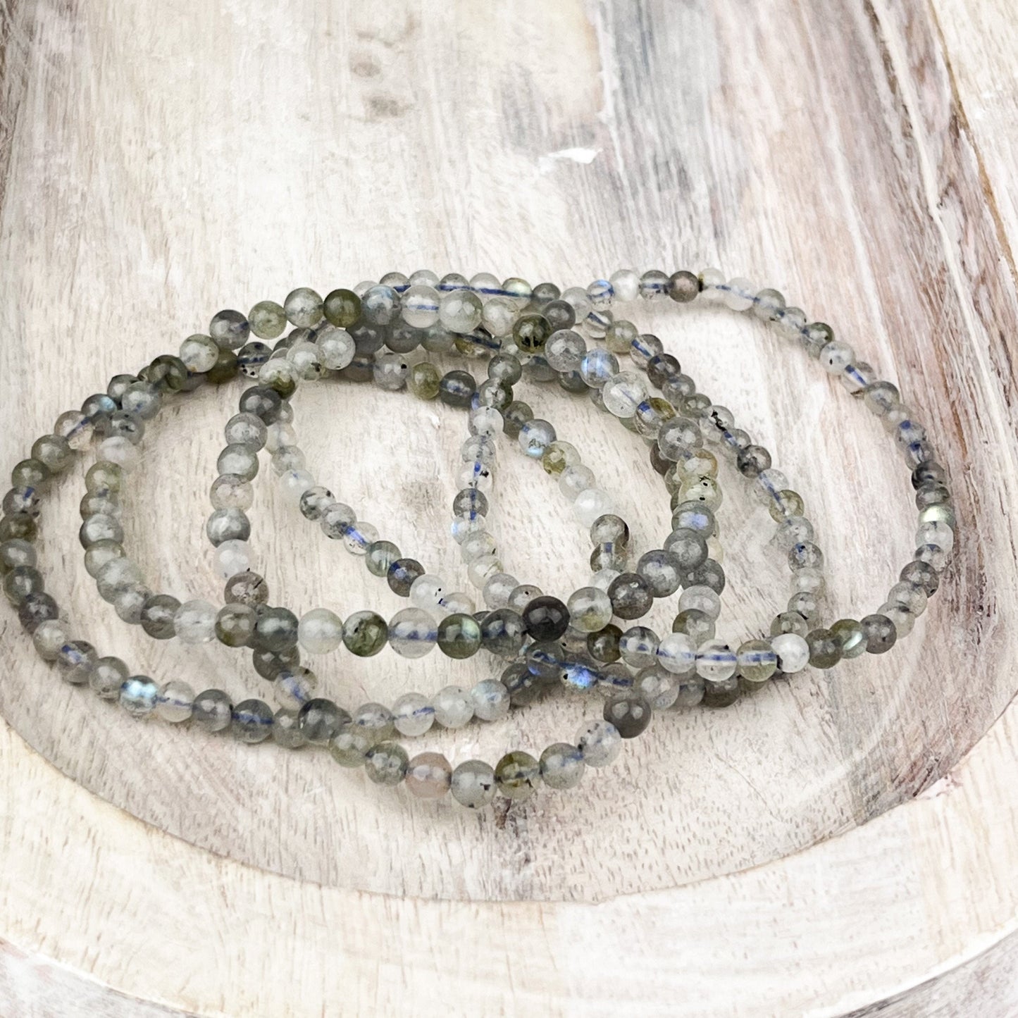 Labradorite Gemstone Bracelet 4mm