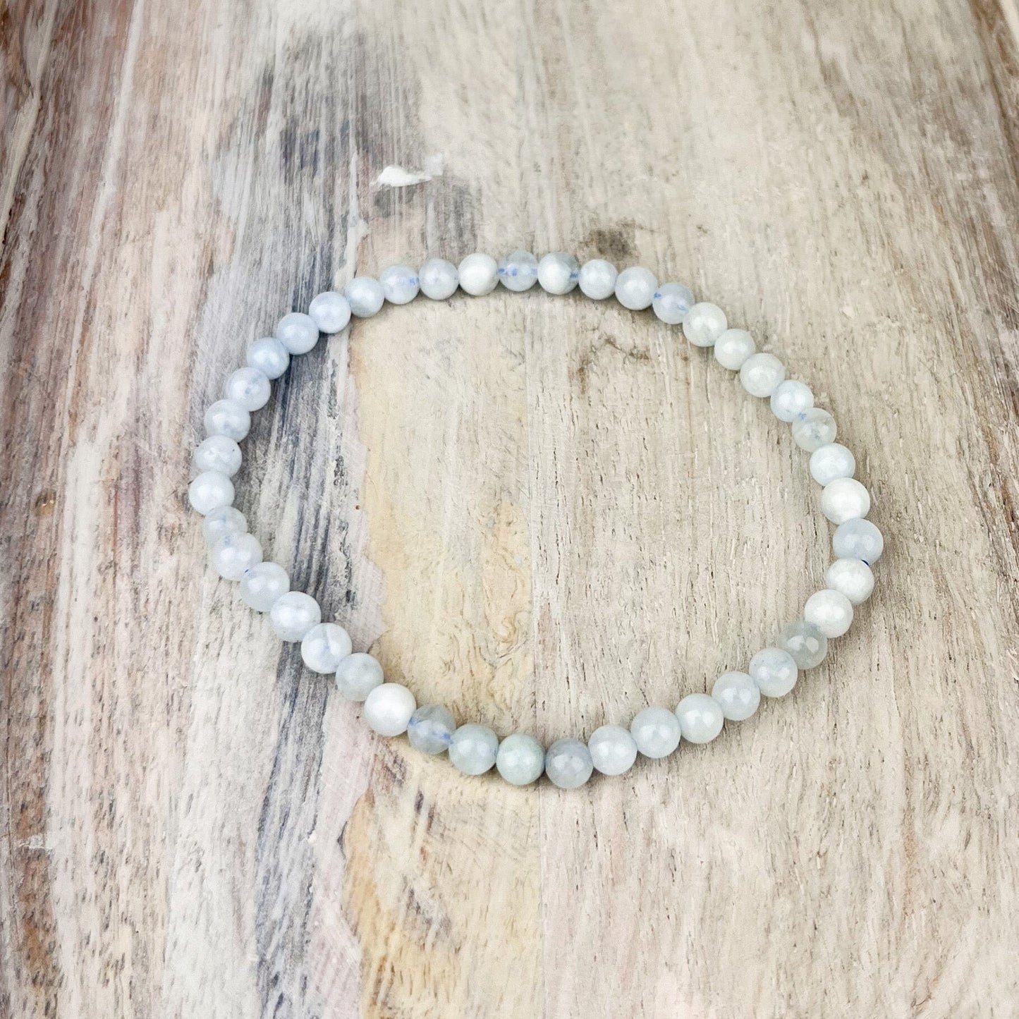 Aquamarine Gemstone Bracelet 4mm