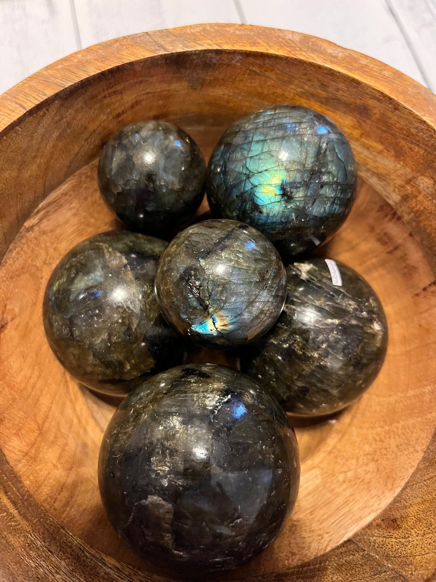 Labradorite Spheres 30-60mm, Polished Gemstone Balls, Crystal Healing Orbs, Mystical Decor, Meditation Stones, Spiritual Energy Accessories