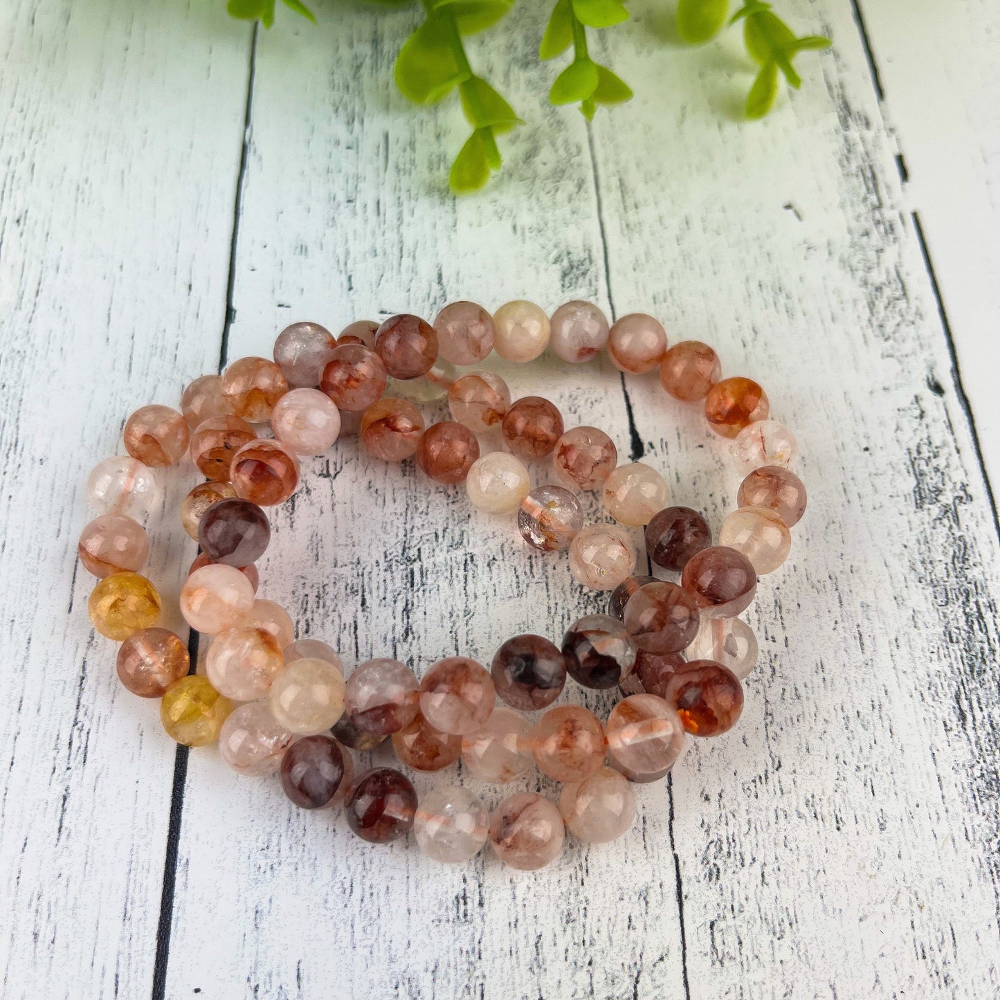Fire Quartz Gemstone Bracelet 8mm