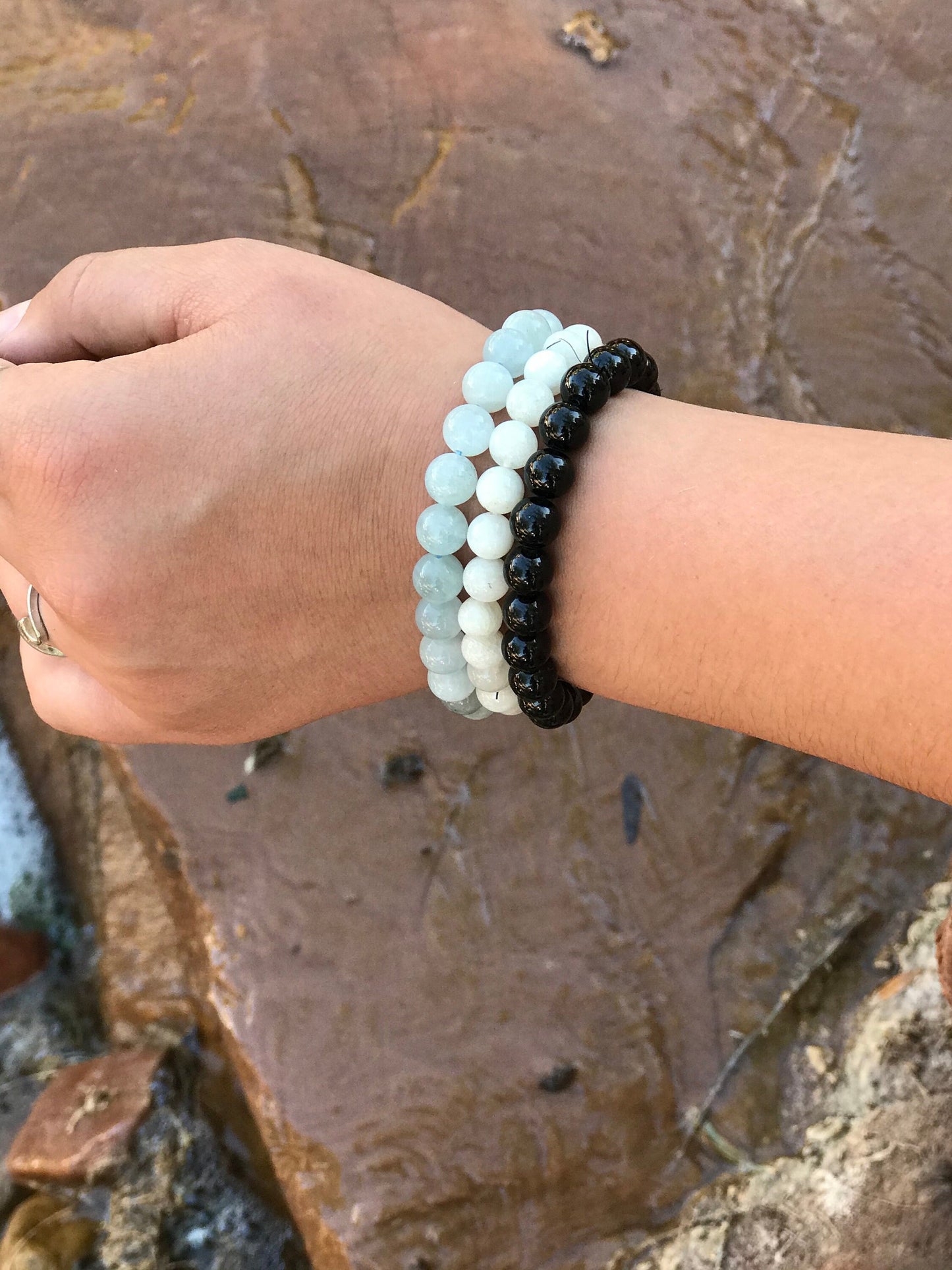 Aquamarine Gemstone Bracelet 6mm