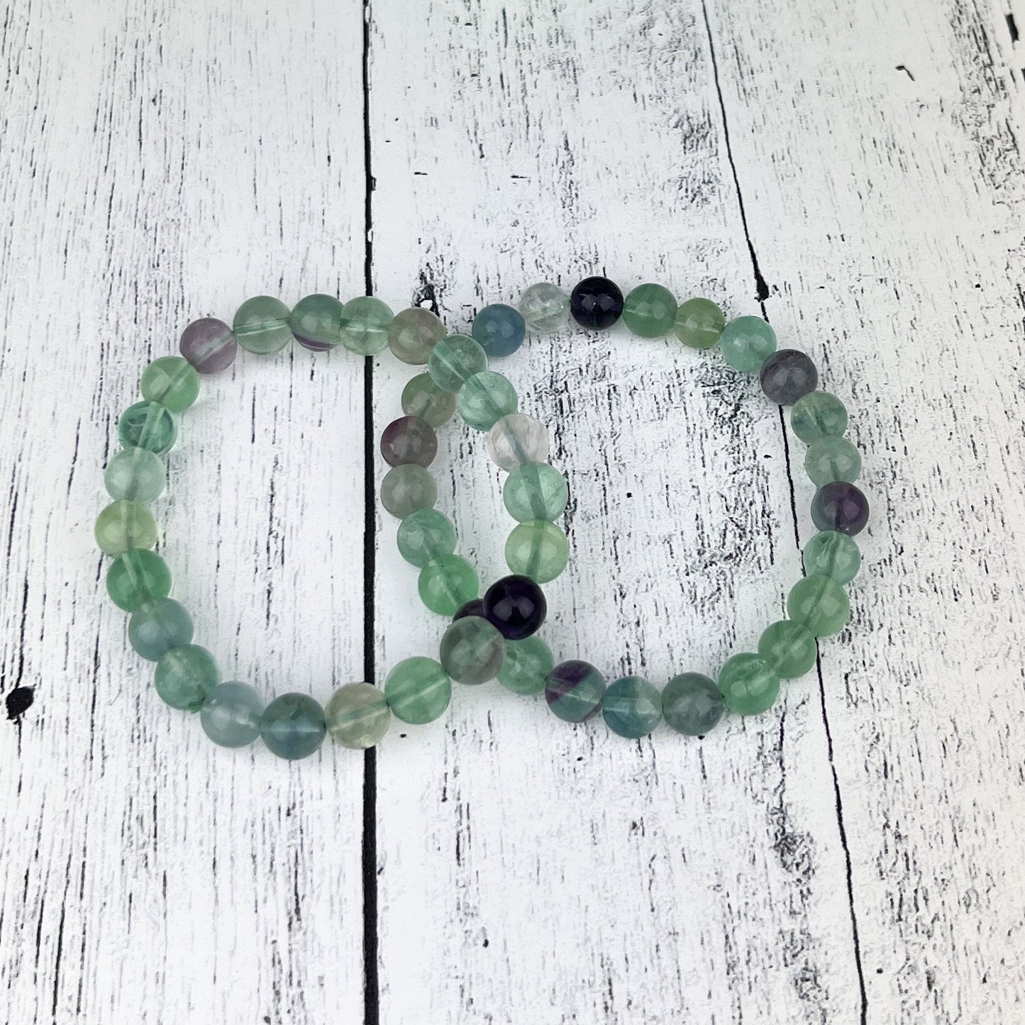 Fluorite Gemstone Bracelet 8mm
