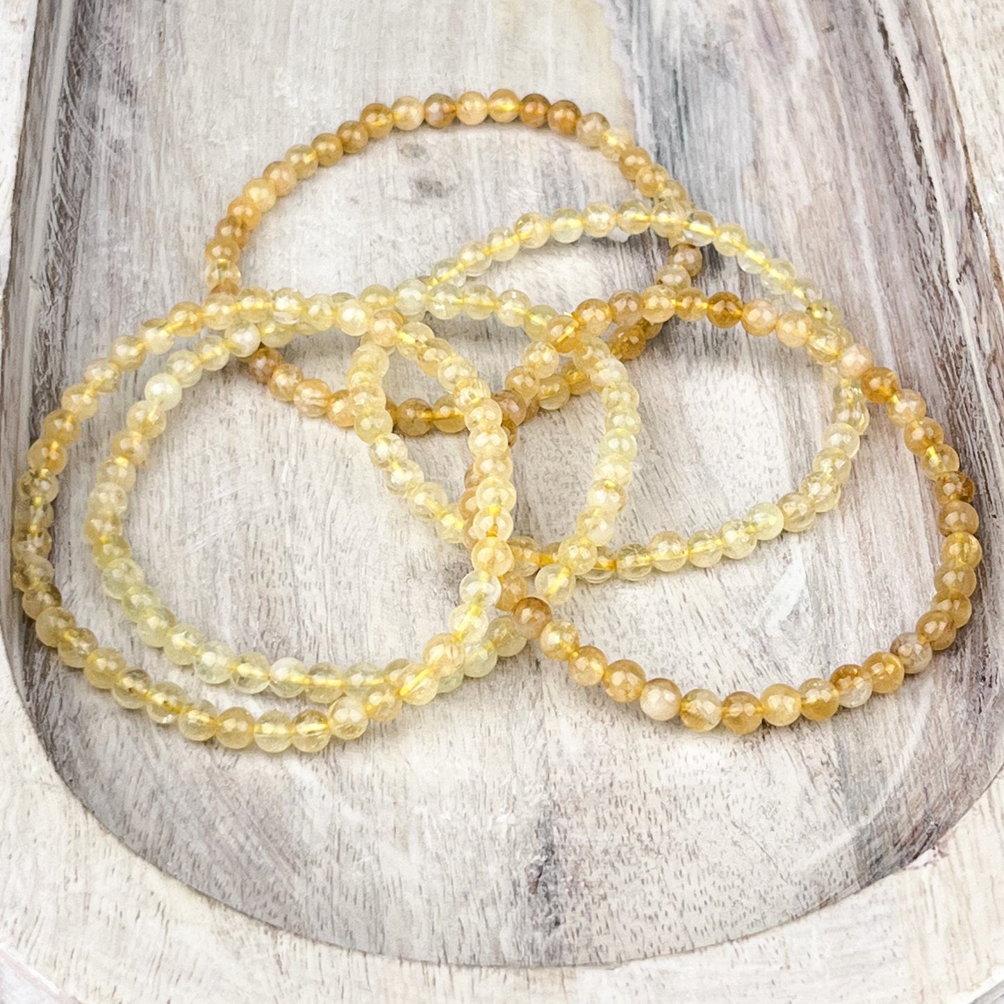 Citrine Gemstone Bracelet 4mm