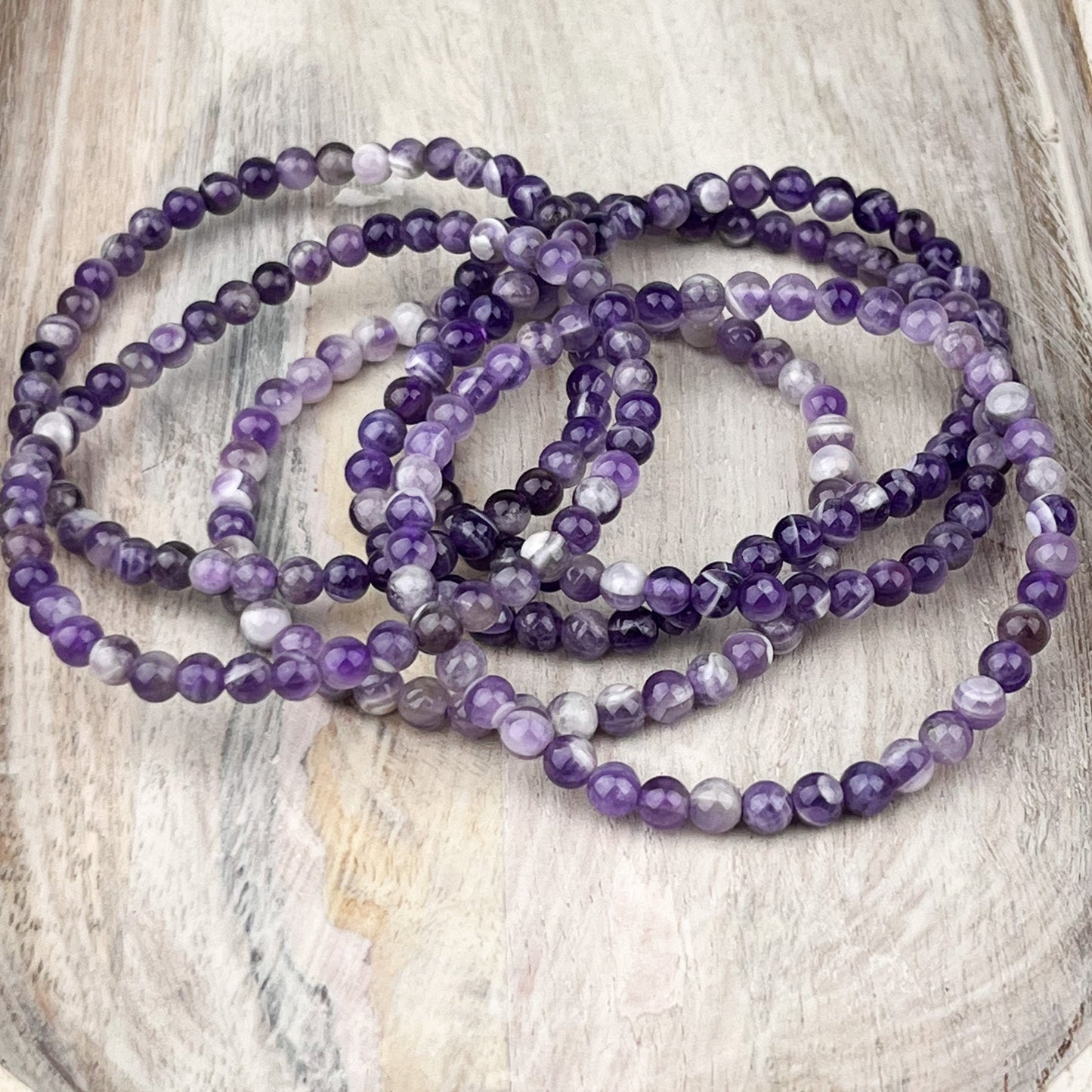 Amethyst Gemstone Bracelet 4mm
