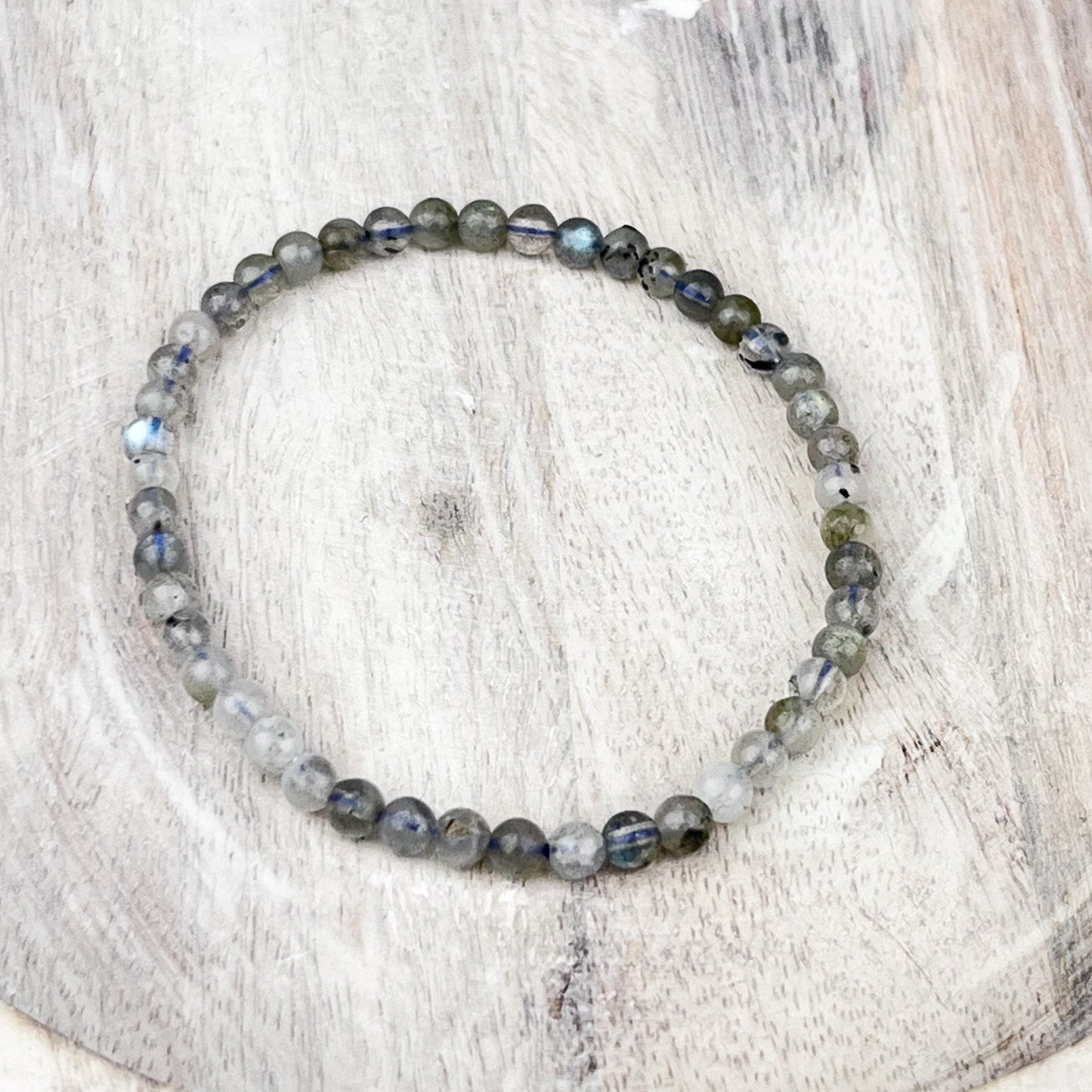 Labradorite Gemstone Bracelet 4mm