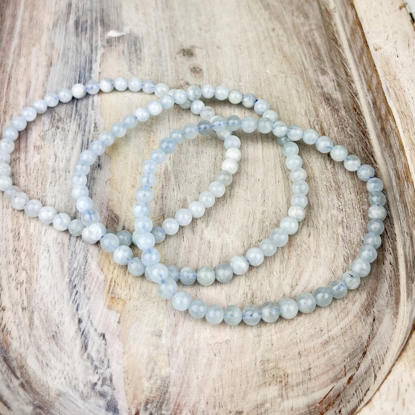 Aquamarine Gemstone Bracelet 4mm
