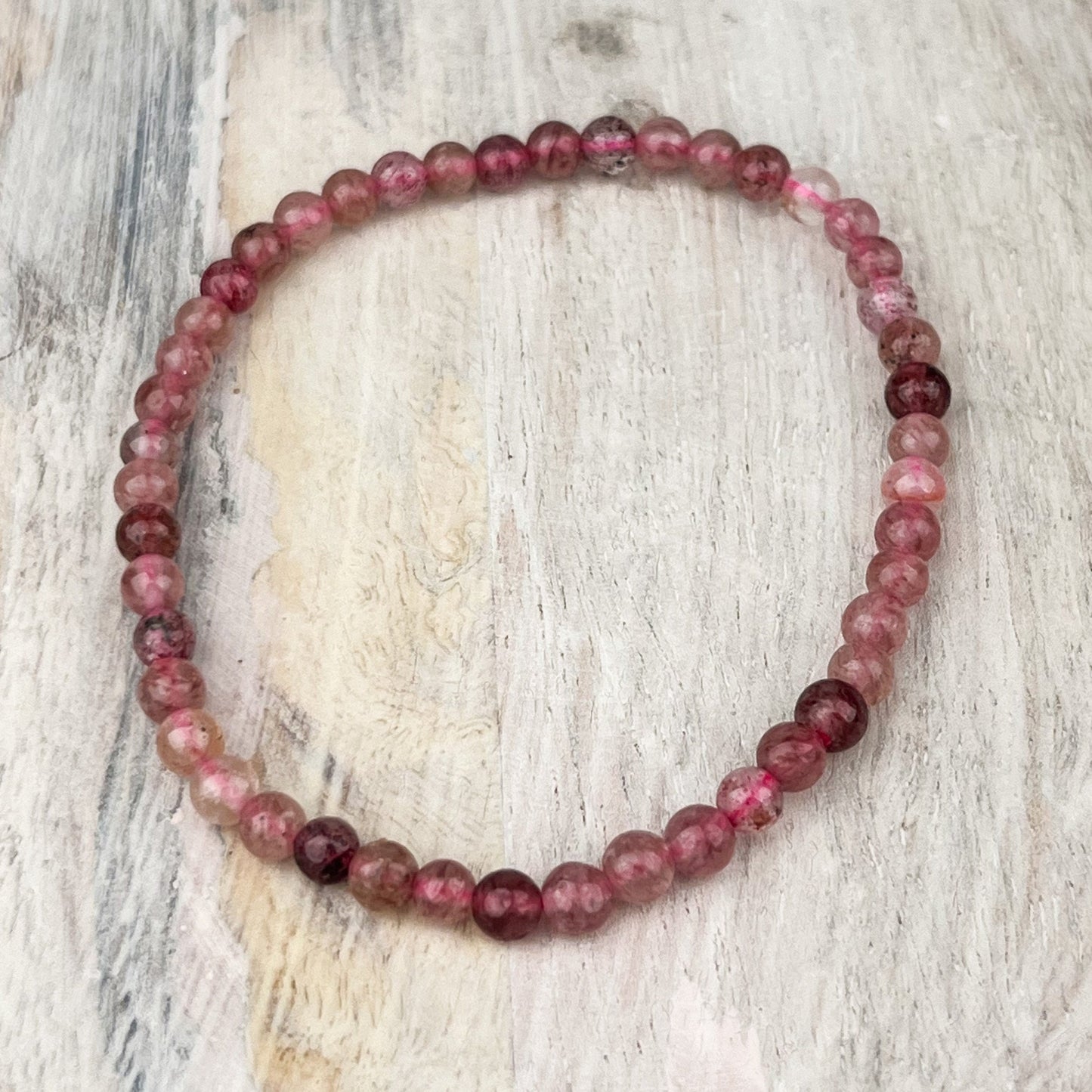 Red Adventurine Gemstone Bracelet 4mm