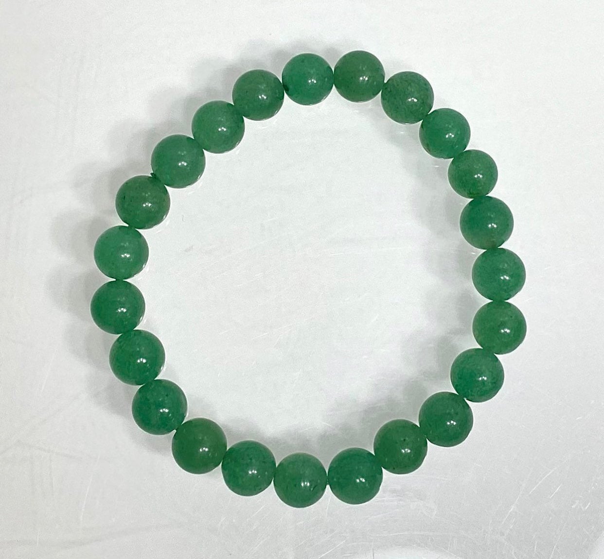 Natural Green Aventurine Gemstone Bracelet for Luck, Abundance, and Heart Chakra Healing - 8mm Beads - Handmade Jewelry - Crystals for everyone • Crystals And Cord