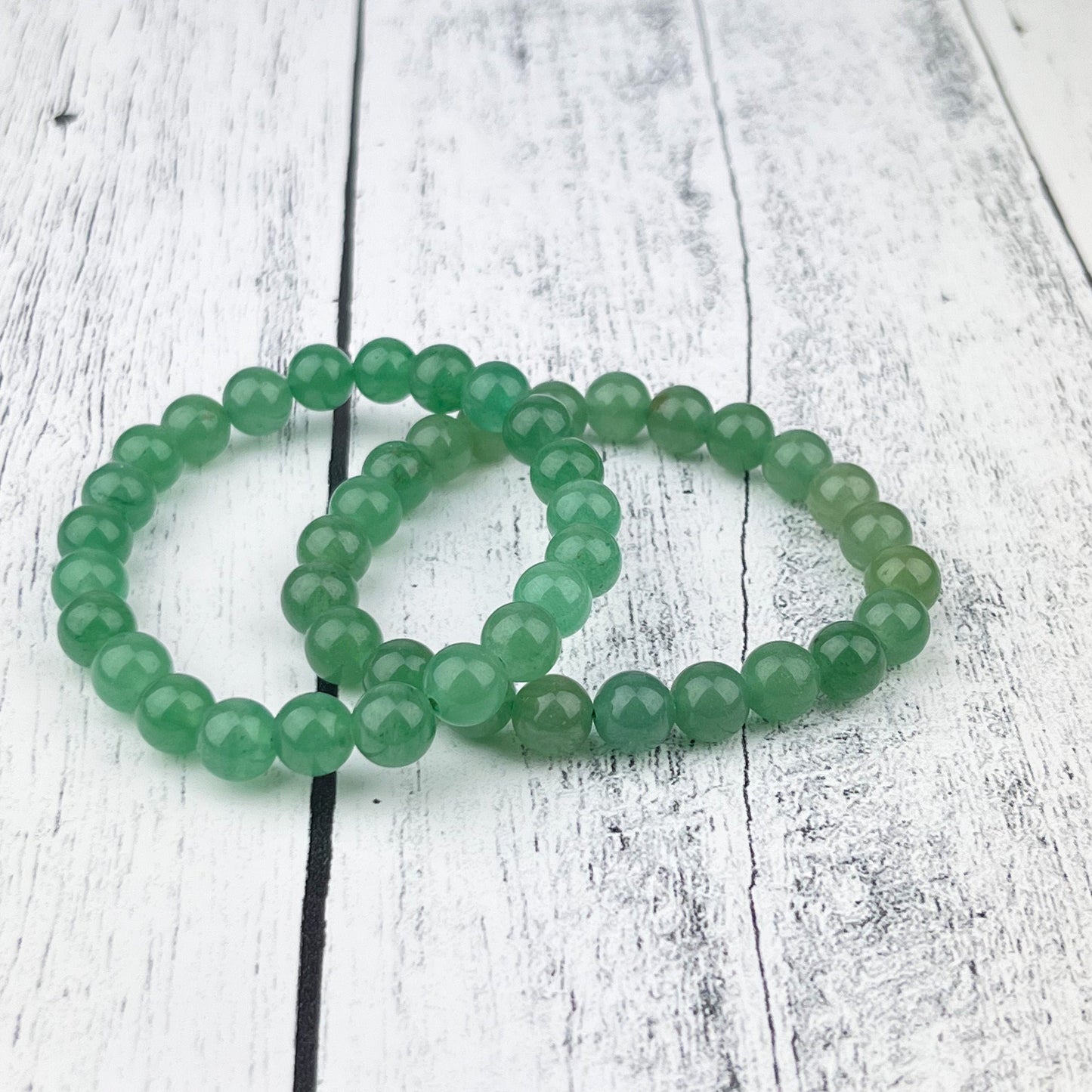 Natural Green Aventurine Gemstone Bracelet for Luck, Abundance, and Heart Chakra Healing - 8mm Beads - Handmade Jewelry - Crystals for everyone • Crystals And Cord