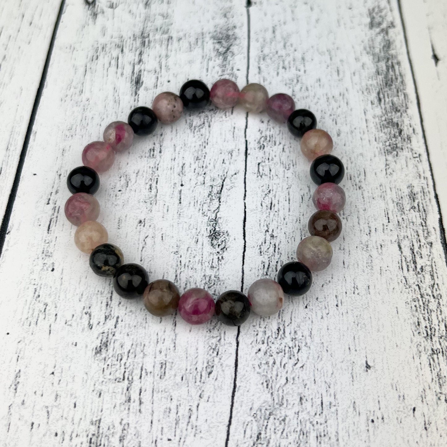 Watermelon Tourmaline Gemstone Bracelet 8mm