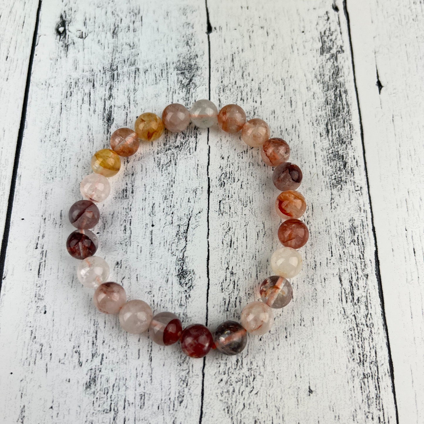 Fire Quartz Gemstone Bracelet 8mm
