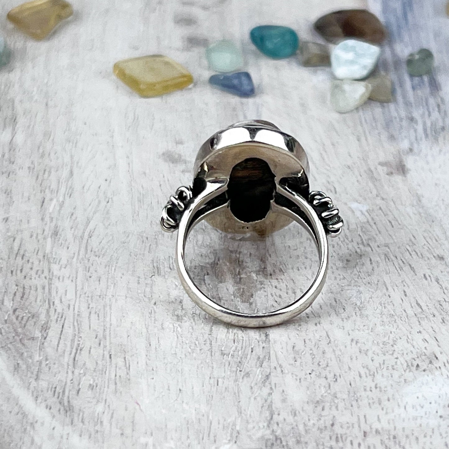 Mystical Charoite Sterling Silver Ring - Empower Transformation and Spiritual Insight with Purple Ray Energy - Size 7 - Crystals for everyone • Crystals And Cord