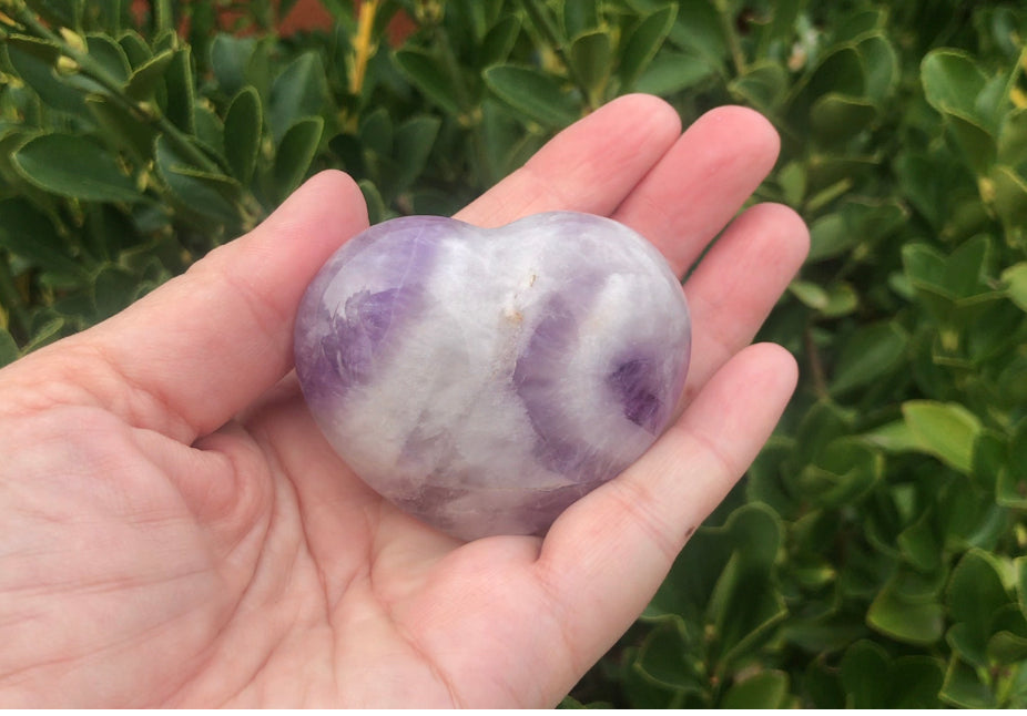 Chevron Amethyst Hearts