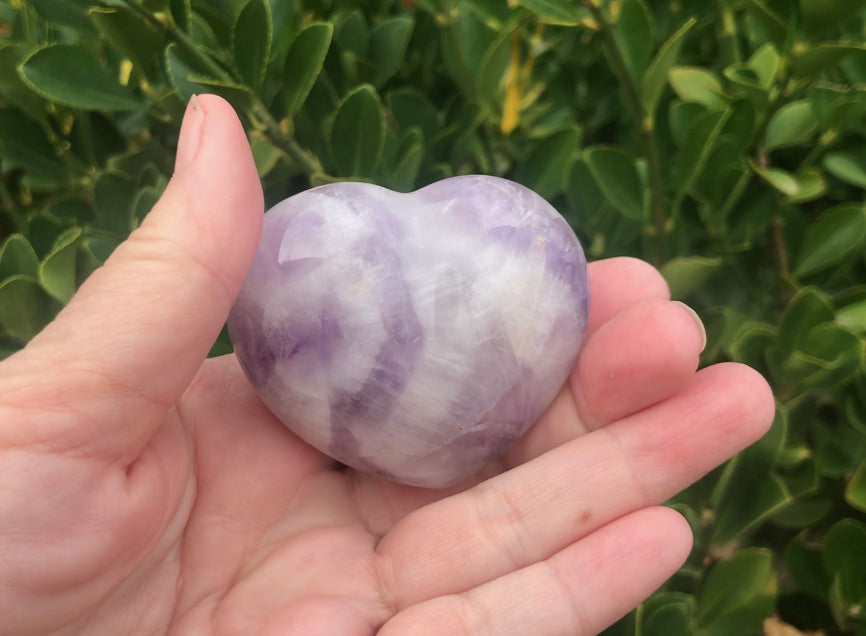 Chevron Amethyst Hearts