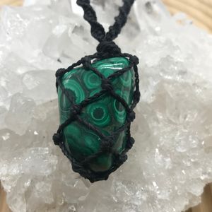 Malachite Hand Knotted Necklace Set