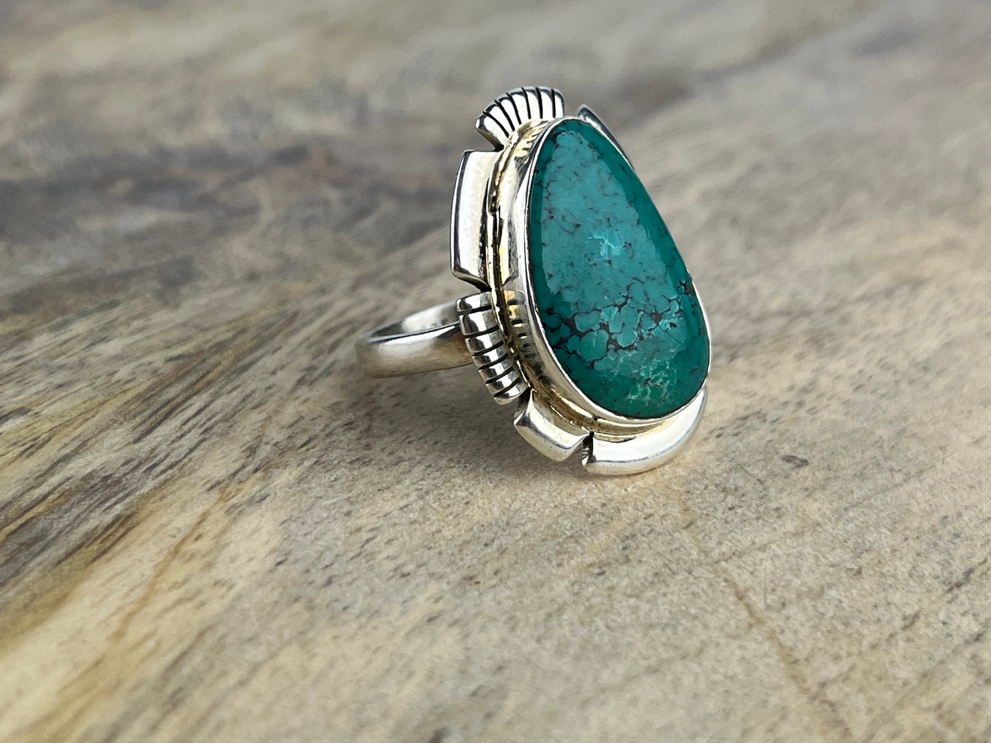 Chrysocolla Gemstone .925 Sterling Silver Ring