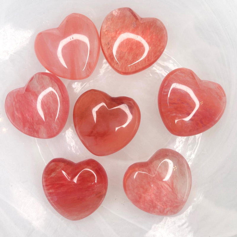 Cherry Quartz Pocket Heart