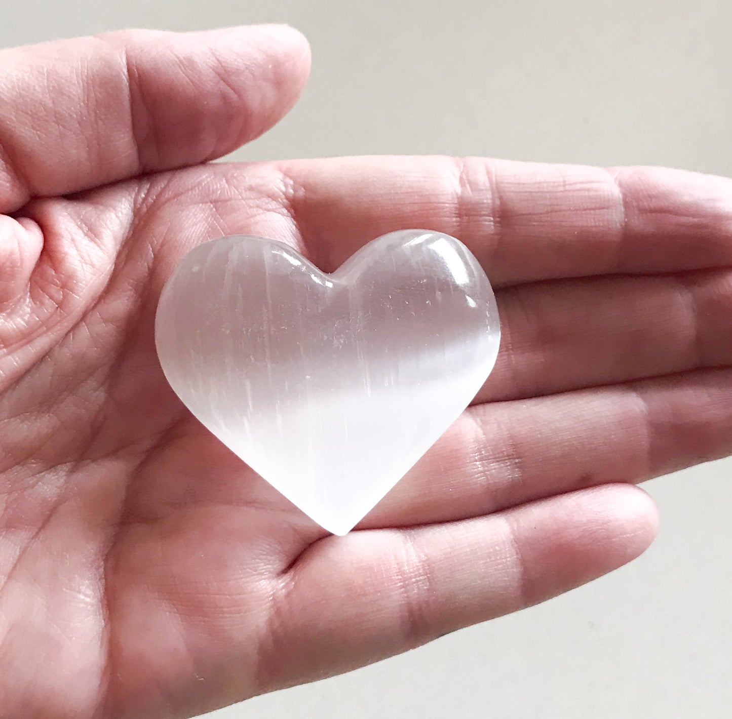Selenite Hearts 35-40mm