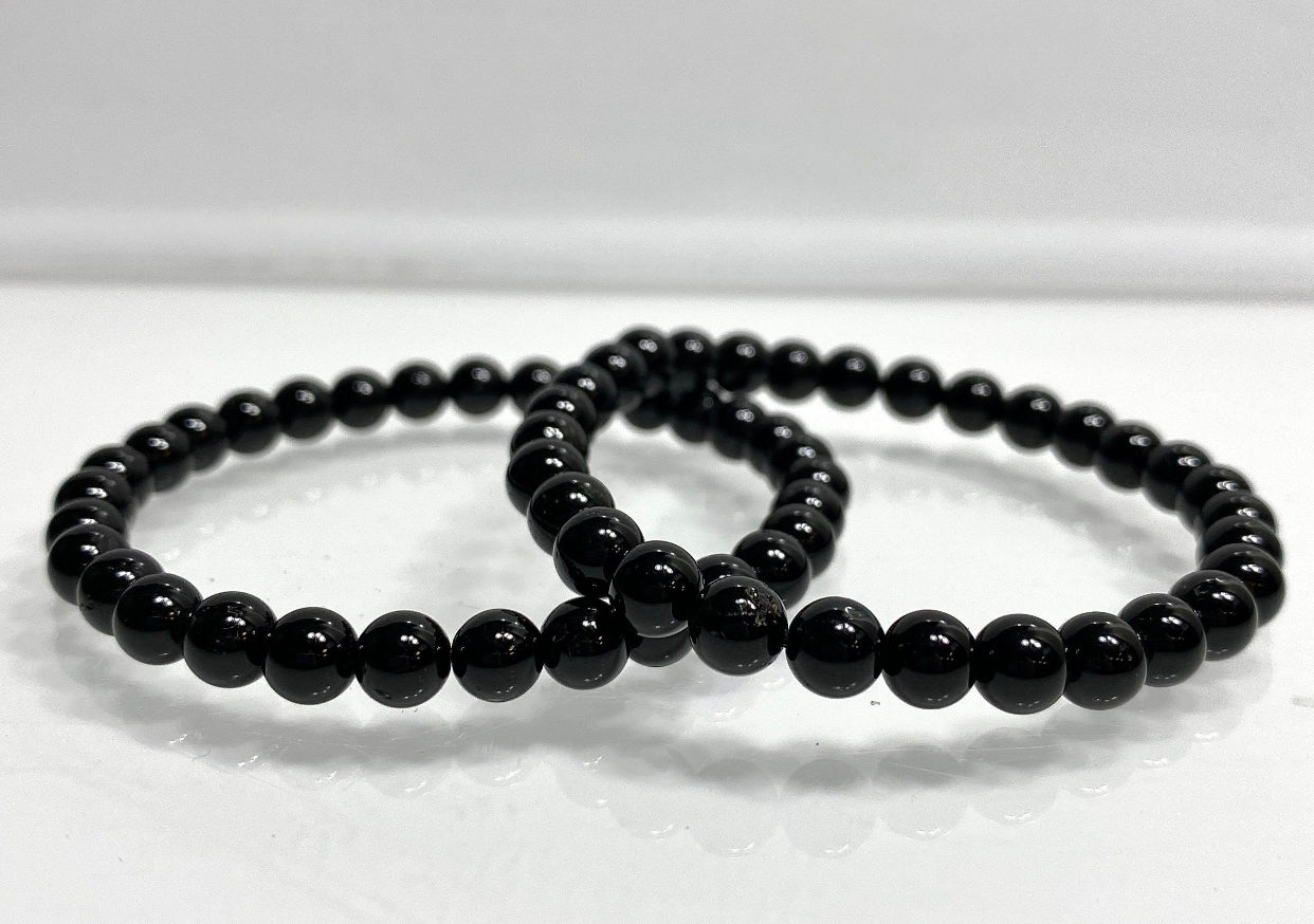 Black Tourmaline Gemstone Bracelet 8mm