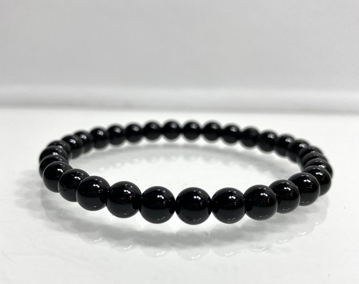 Black Tourmaline Gemstone Bracelet 8mm