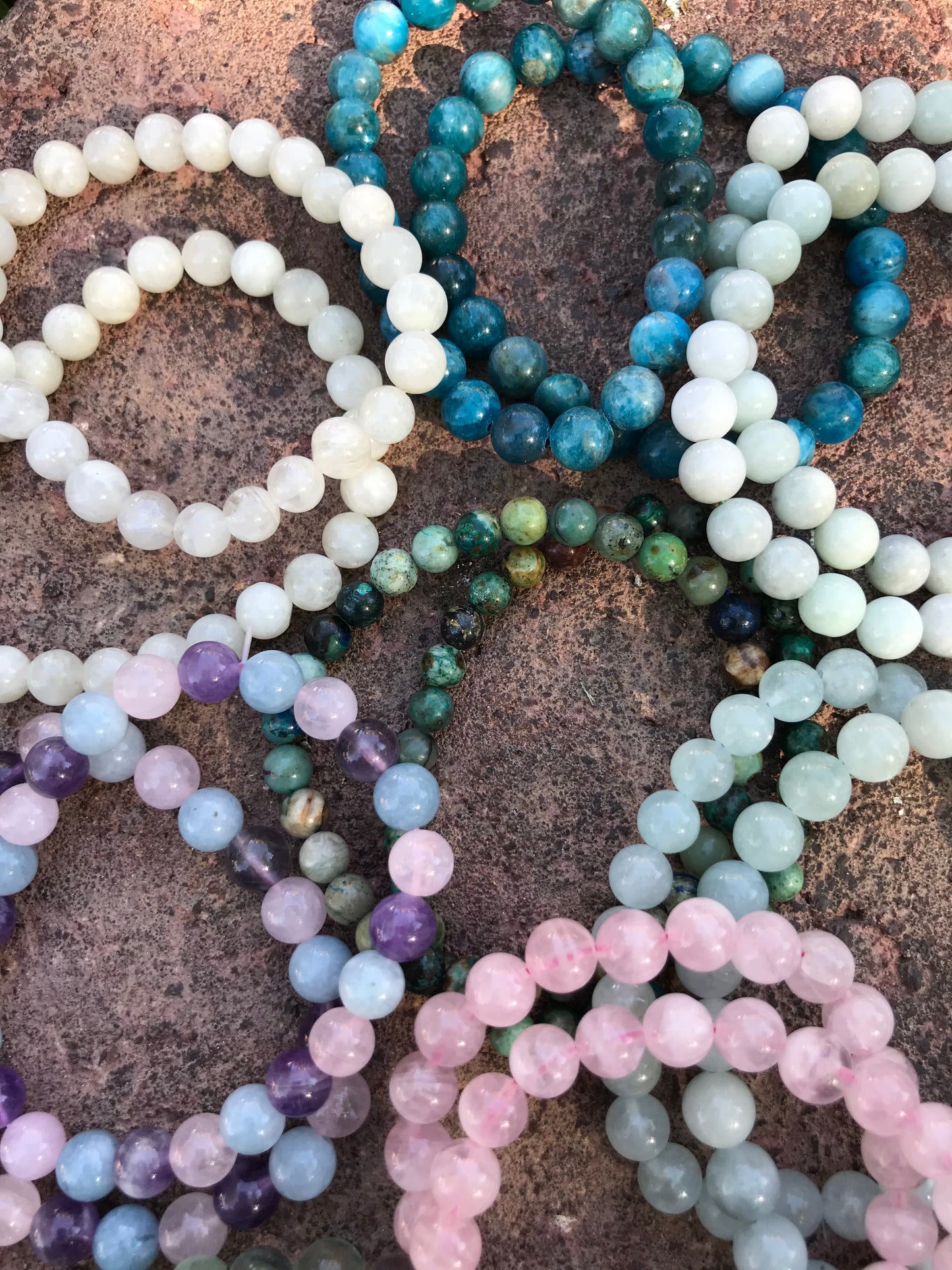 White Moonstone Gemstone Bracelet 8mm