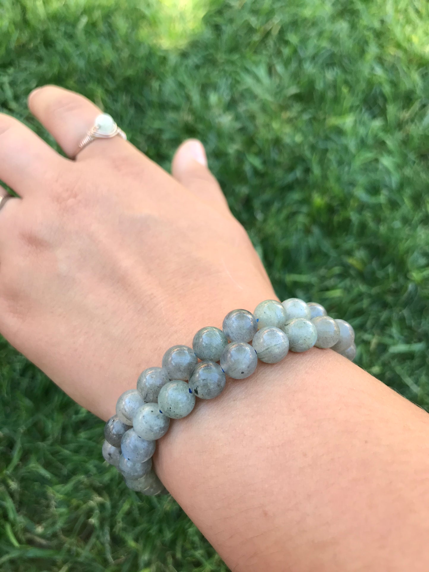 Labradorite Gemstone Bracelet 8mm