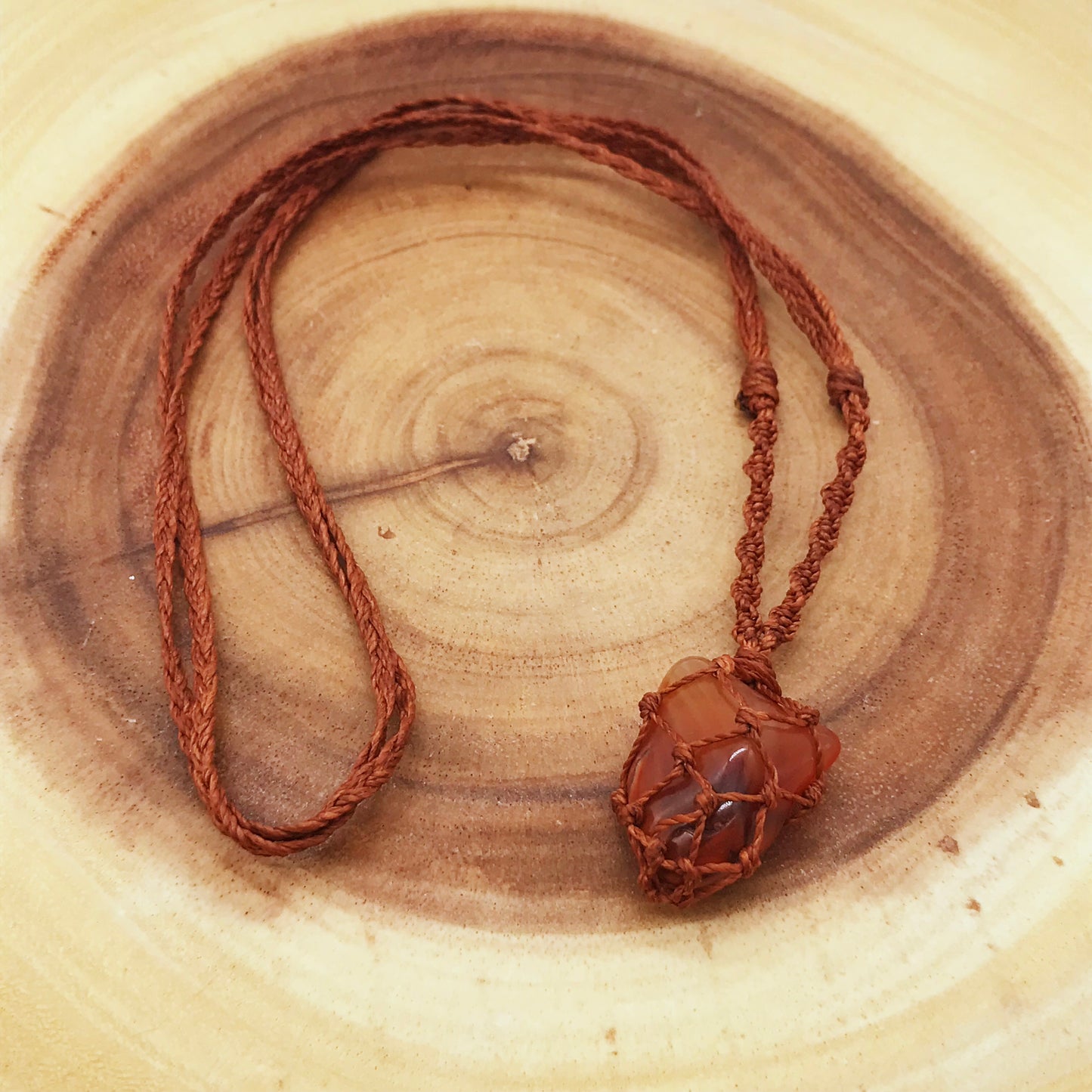 Knotted Crystal Necklace Set with Carnelian