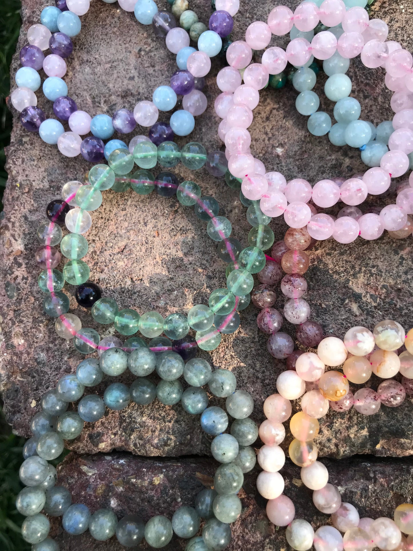 Fluorite Gemstone Bracelet 8mm