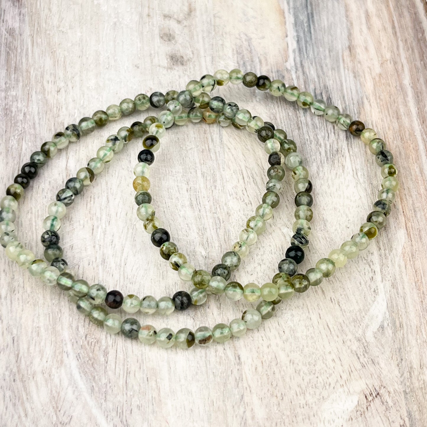 Prehnite Gemstone Bracelet 4mm