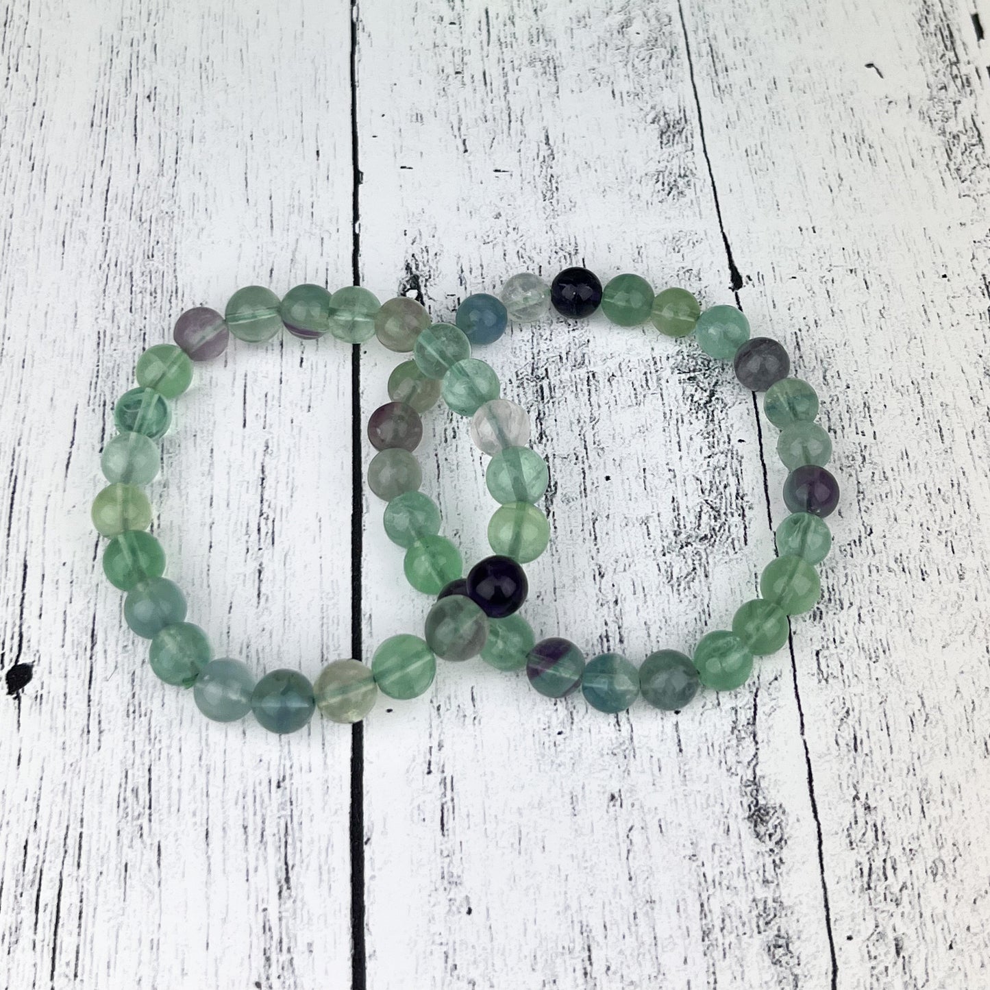 Fluorite Gemstone Bracelet 8mm