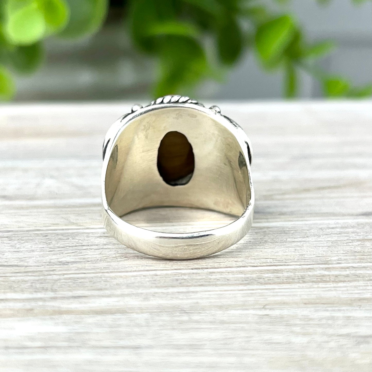 Tiger Eye Gemstone .925 Sterling Silver Ring