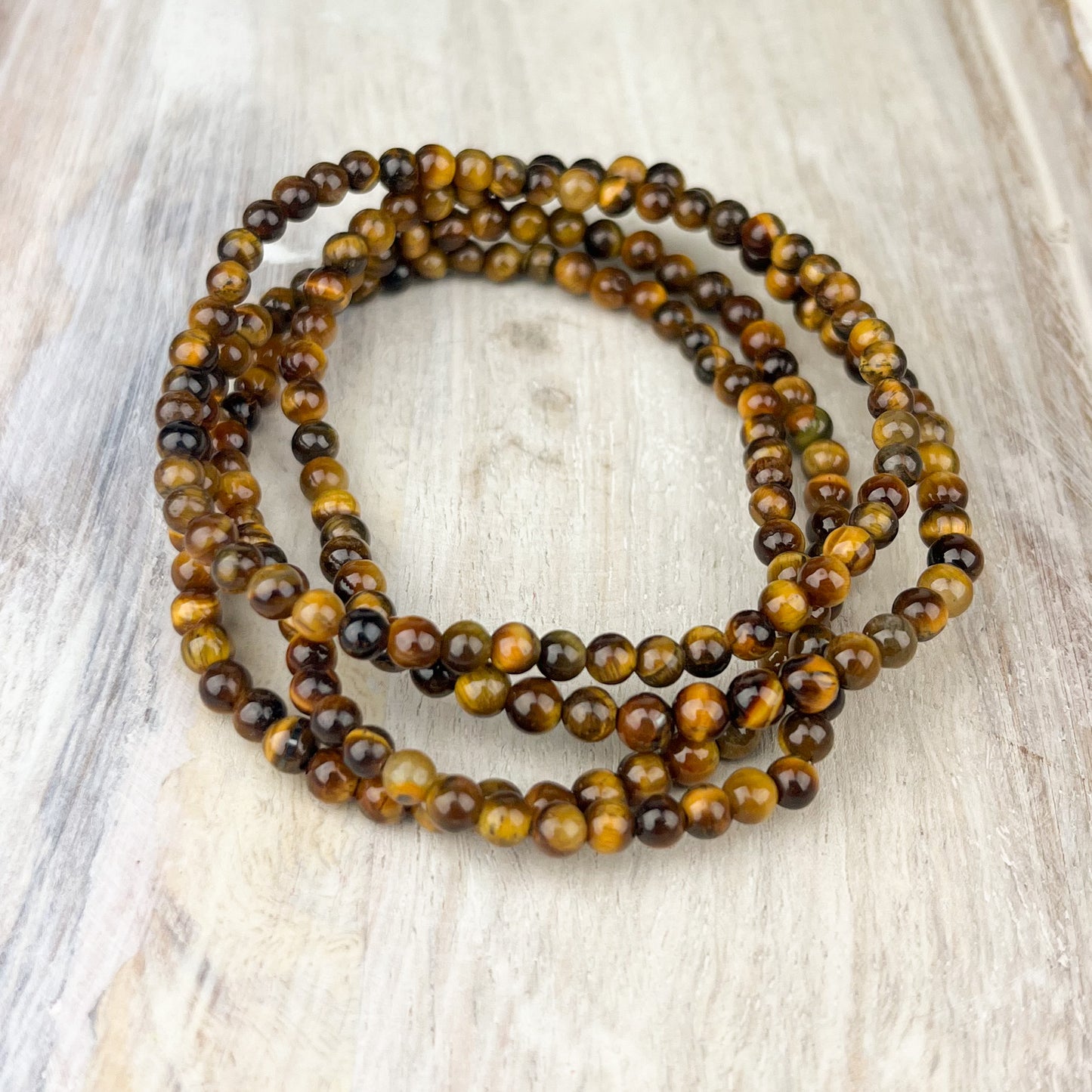 Tiger Eye Gemstone Bracelet 4mm