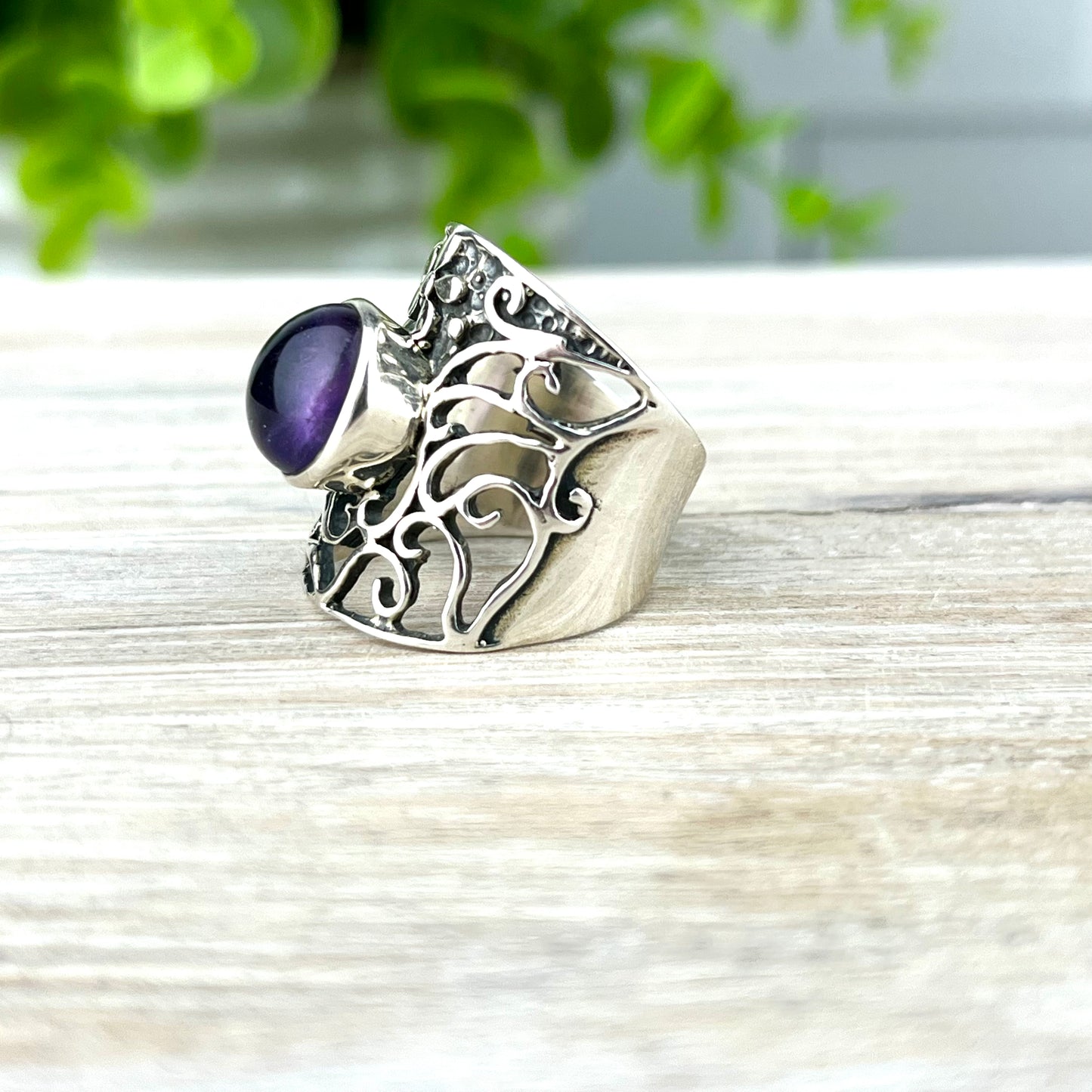 Amethyst Gemstone .925 Sterling Silver Ring