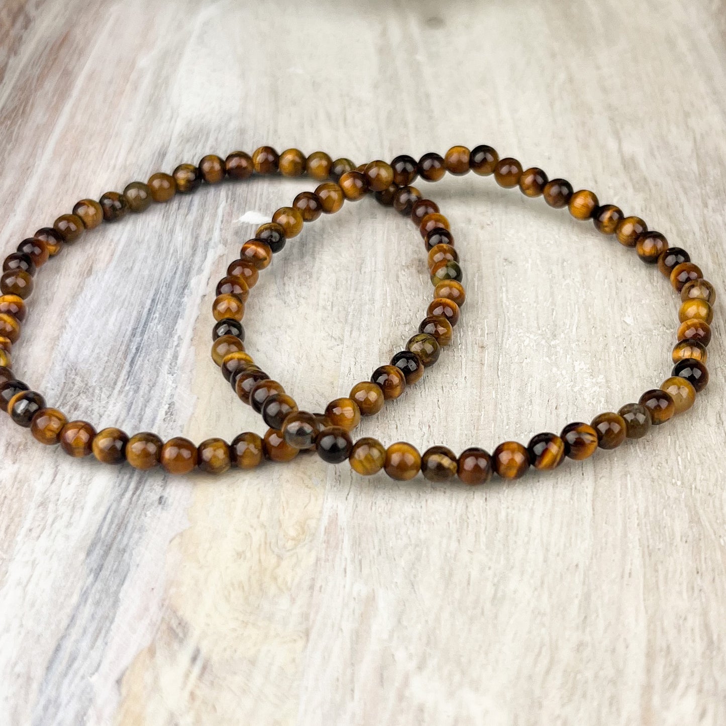 Tiger Eye Gemstone Bracelet 4mm