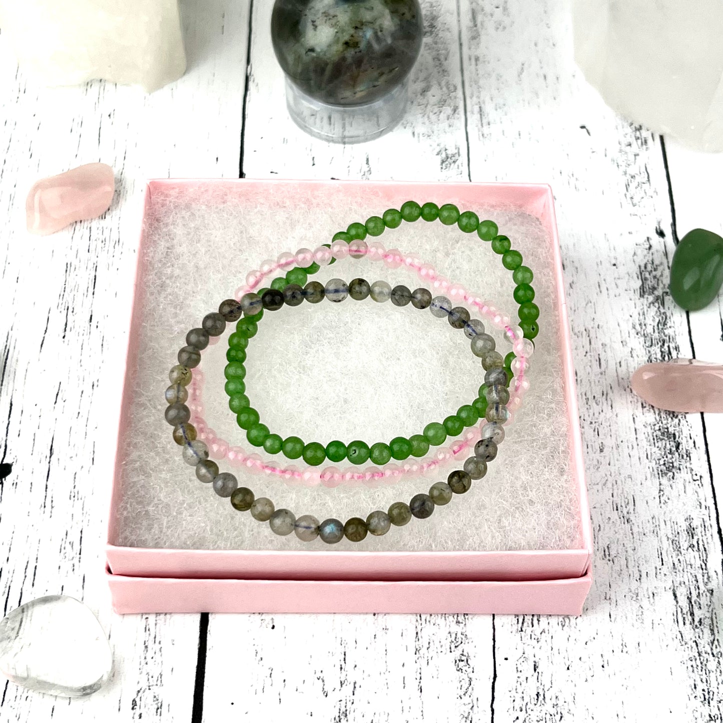 Happiness Stack Bracelet Set 4mm