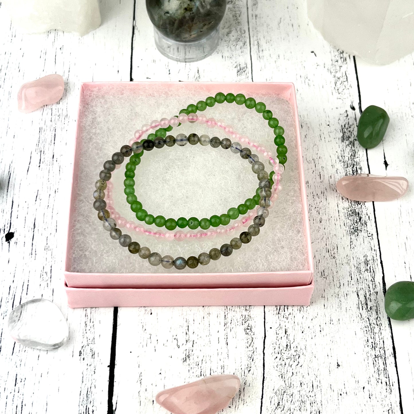 Happiness Stack Bracelet Set 4mm