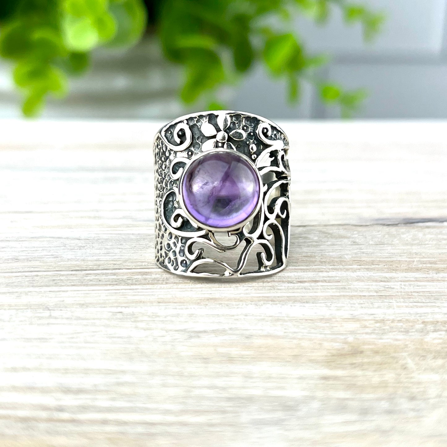 Amethyst Gemstone .925 Sterling Silver Ring