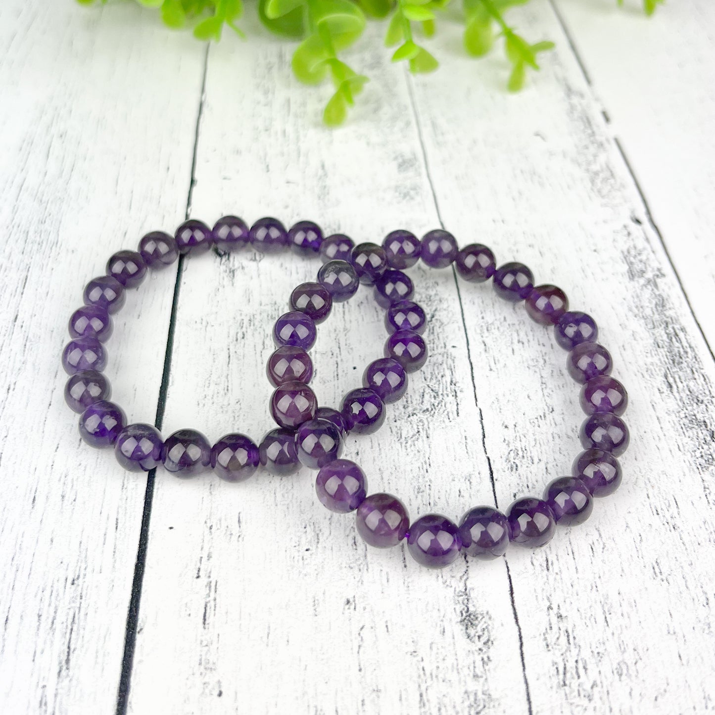 Amethyst Gemstone Bracelet 8mm