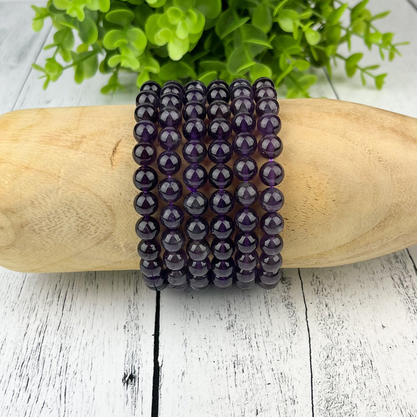 Amethyst Gemstone Bracelet 8mm