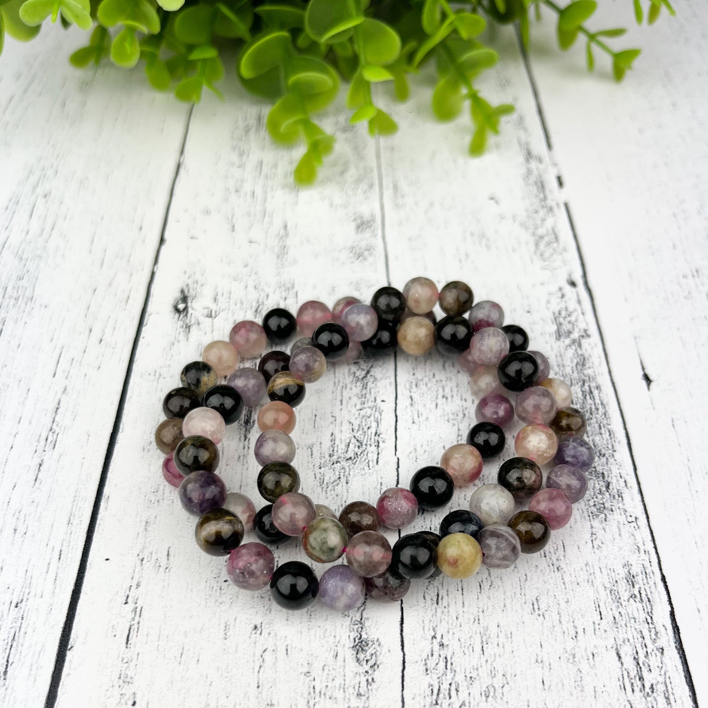 Watermelon Tourmaline Gemstone Bracelet 8mm