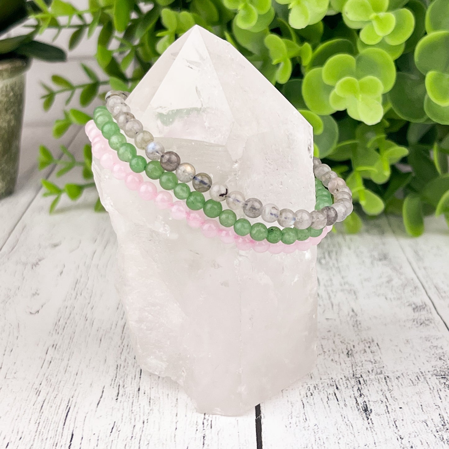 Happiness Stack Bracelet Set 4mm
