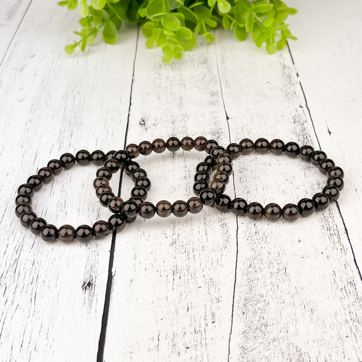 Smoky Quartz Gemstone Bracelet 8mm