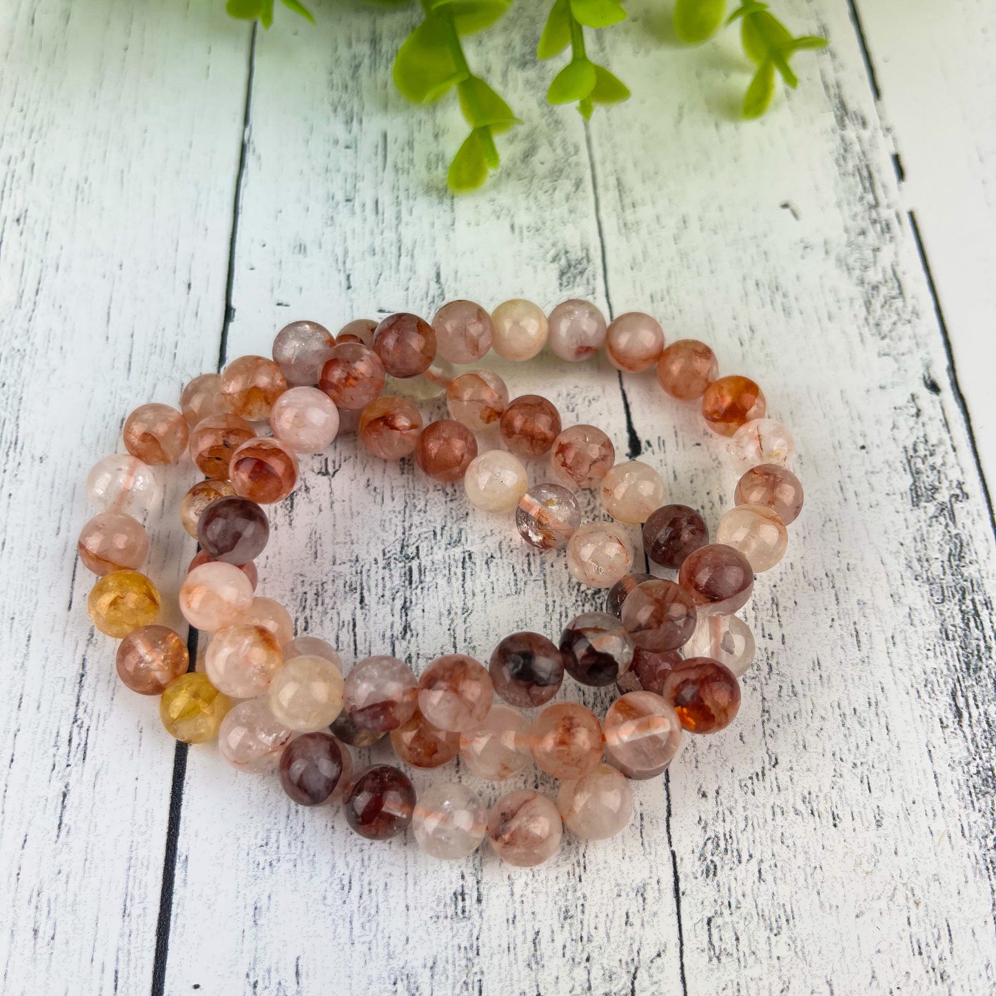 Fire Quartz Gemstone Bracelet 8mm