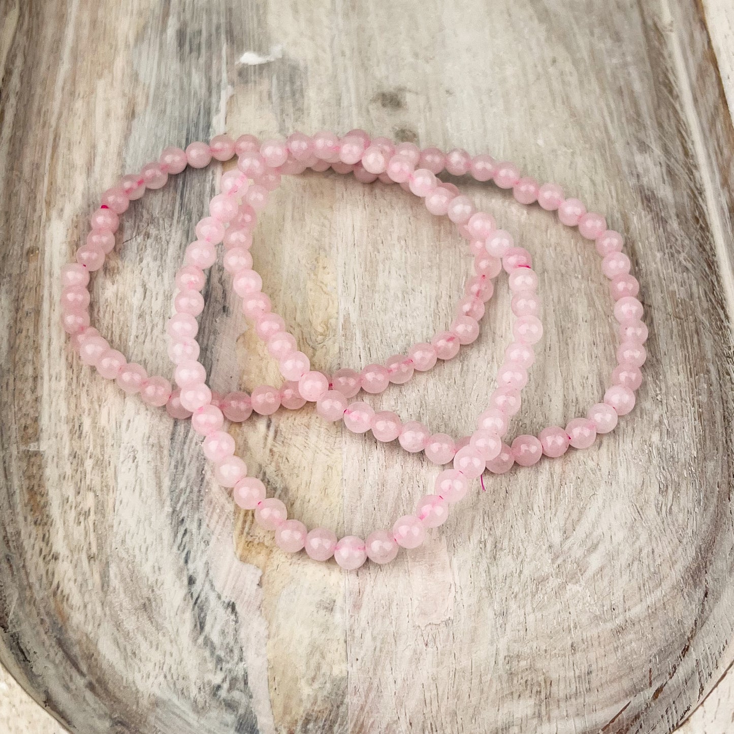 Rose Quartz Gemstone Bracelet 4mm