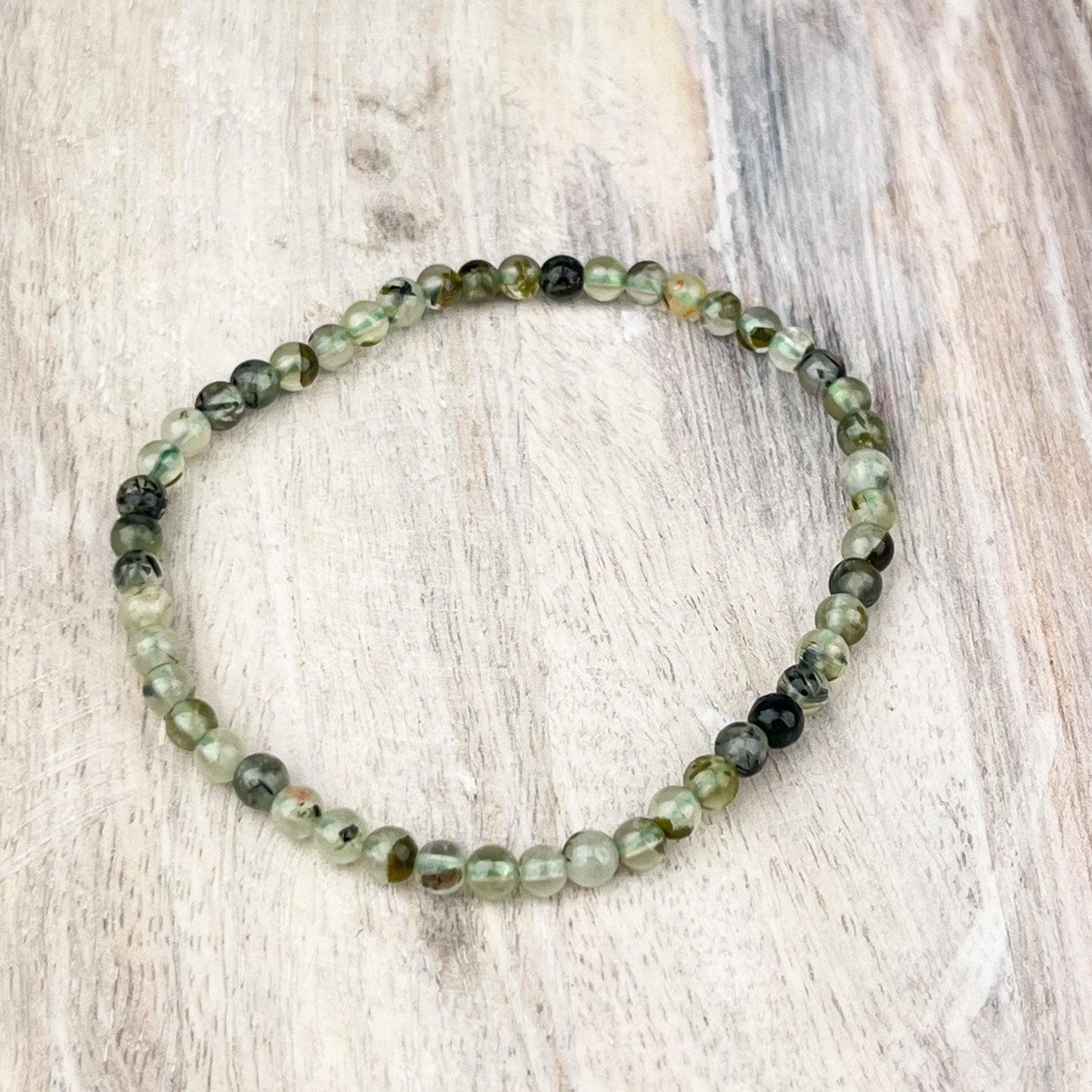 Prehnite Gemstone Bracelet 4mm