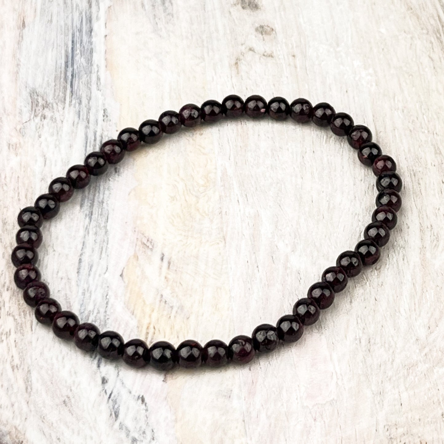 Garnet Gemstone Bracelet 4mm
