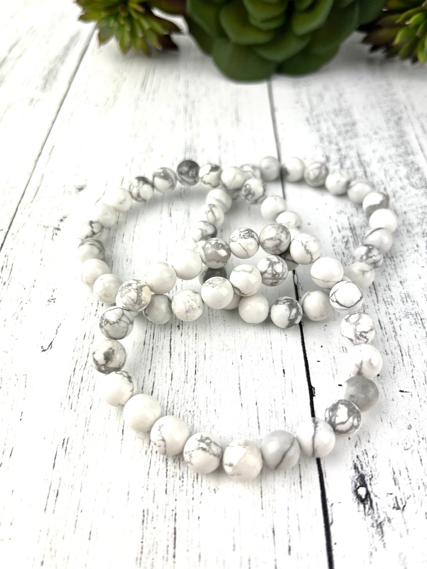 Howlite Gemstone Bracelet 8mm